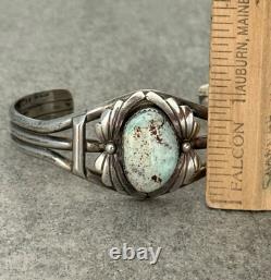 Vintage Native American Navajo DRY CREEK Turquoise Sterling Bracelet 6.75