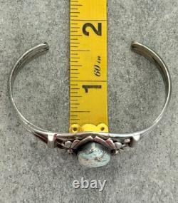 Vintage Native American Navajo DRY CREEK Turquoise Sterling Bracelet 6.75