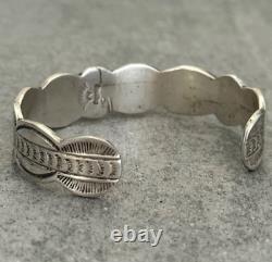 Vintage Native American Navajo FIVE Turquoise Sterling Bracelet 6.5in 30.3g