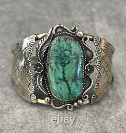 Vintage Native American Navajo GRACE SMITH Turquoise Sterling silver Bracelet