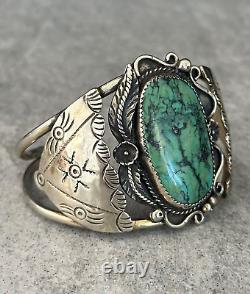 Vintage Native American Navajo GRACE SMITH Turquoise Sterling silver Bracelet