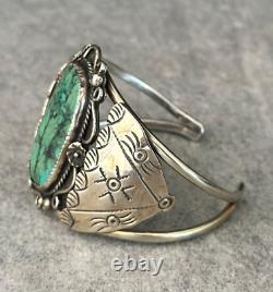 Vintage Native American Navajo GRACE SMITH Turquoise Sterling silver Bracelet