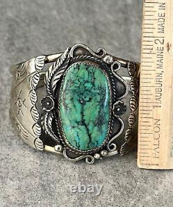Vintage Native American Navajo GRACE SMITH Turquoise Sterling silver Bracelet