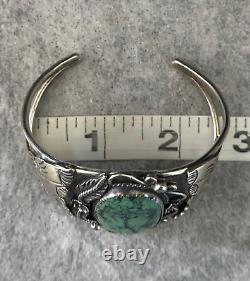 Vintage Native American Navajo GRACE SMITH Turquoise Sterling silver Bracelet