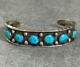 Vintage Native American Navajo HERMAN LARGO Turquoise Sterling silver Bracelet