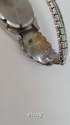 Vintage Native American Navajo H Signed Sterling Silver Watch