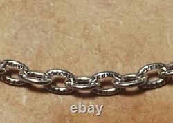 Vintage Native American Navajo Hopi Silver Bean Chain Necklace 60cm