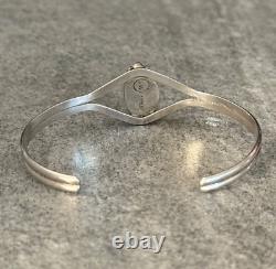 Vintage Native American Navajo JW Signed Turquoise Sterling silver Bracelet