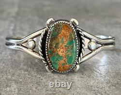Vintage Native American Navajo KINGS MANASSA Turquoise Sterling silver Bracelet