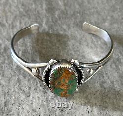 Vintage Native American Navajo KINGS MANASSA Turquoise Sterling silver Bracelet