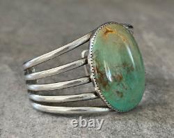 Vintage Native American Navajo LARGE Turquoise Handmade Sterling silver Bracelet