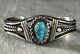 Vintage Native American Navajo Lone Mountain Turquoise Sterling silver Bracelet