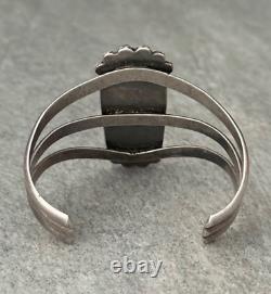 Vintage Native American Navajo Long Turquoise Sterling Silver Bracelet 63.7g