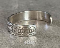 Vintage Native American Navajo MARY DAYEA Turquoise Sterling silver Bracelet 31g