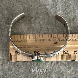 Vintage Native American Navajo MARY DAYEA Turquoise Sterling silver Bracelet 31g