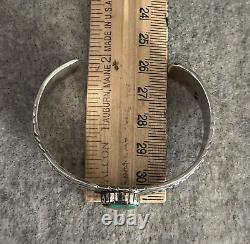 Vintage Native American Navajo MARY DAYEA Turquoise Sterling silver Bracelet 31g