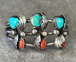 Vintage Native American Navajo MARY E TSOSIE Turquoise Sterling silver Bracelet