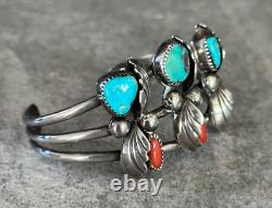 Vintage Native American Navajo MARY E TSOSIE Turquoise Sterling silver Bracelet