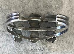 Vintage Native American Navajo MARY E TSOSIE Turquoise Sterling silver Bracelet