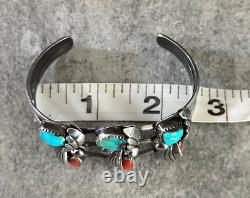 Vintage Native American Navajo MARY E TSOSIE Turquoise Sterling silver Bracelet