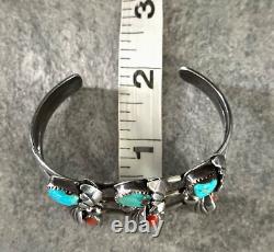 Vintage Native American Navajo MARY E TSOSIE Turquoise Sterling silver Bracelet