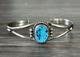 Vintage Native American Navajo PS Frank Sleeping BeautyTurquoise silver Bracelet