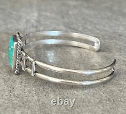 Vintage Native American Navajo RECTANGLE Turquoise Sterling silver Bracelet