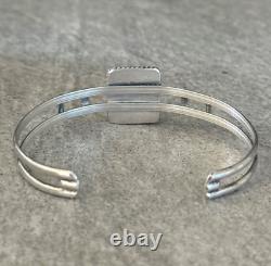 Vintage Native American Navajo RECTANGLE Turquoise Sterling silver Bracelet