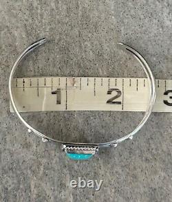 Vintage Native American Navajo RECTANGLE Turquoise Sterling silver Bracelet
