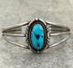 Vintage Native American Navajo Sleeping Beauty Turquoise Sterling Bracelet 6.75