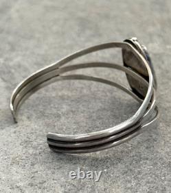 Vintage Native American Navajo Sleeping Beauty Turquoise Sterling Bracelet 6.75