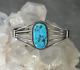 Vintage Native American Navajo Sleeping beauty Turquoise silver Bracelet