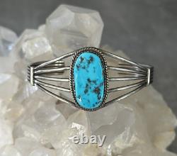 Vintage Native American Navajo Sleeping beauty Turquoise silver Bracelet