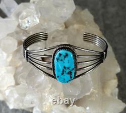 Vintage Native American Navajo Sleeping beauty Turquoise silver Bracelet