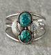 Vintage Native American Navajo Spiderweb Turquoise Sterling silver Bracelet