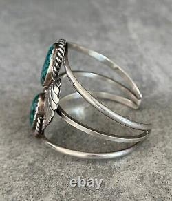 Vintage Native American Navajo Spiderweb Turquoise Sterling silver Bracelet