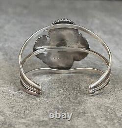 Vintage Native American Navajo Spiderweb Turquoise Sterling silver Bracelet