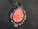 Vintage Native American Navajo Spiny Oyster Sterling Pendant Signed Gilbert Tom