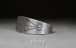 Vintage Native American Navajo Sterling Silver Cuff Bracelet