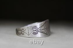 Vintage Native American Navajo Sterling Silver Cuff Bracelet