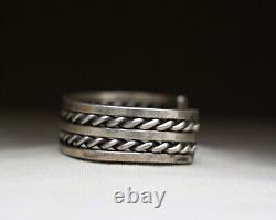 Vintage Native American Navajo Sterling Silver Cuff Bracelet Nora Tahe