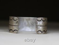 Vintage Native American Navajo Sterling Silver Turquoise Cuff Bracelet