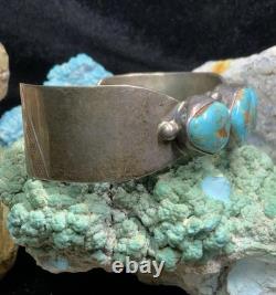 Vintage, Native American Navajo Sterling Silver & Turquoise Cuff Bracelet, 39.2g