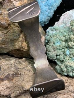 Vintage, Native American Navajo Sterling Silver & Turquoise Cuff Bracelet, 39.2g