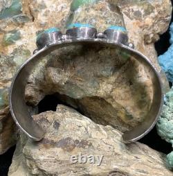 Vintage, Native American Navajo Sterling Silver & Turquoise Cuff Bracelet, 39.2g