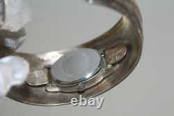 Vintage Native American Navajo Sterling Watch Cuff Bracelet Jennie Epaloos