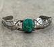 Vintage Native American Navajo Turquoise Feather Sterling silver Cuff Bracelet