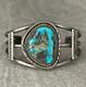 Vintage Native American Navajo Turquoise GEM Sterling silver Bracelet 36+g