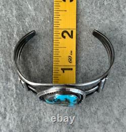 Vintage Native American Navajo Turquoise GEM Sterling silver Bracelet 36+g