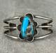 Vintage Native American Navajo Turquoise Gem Sterling silver Bracelet 25g